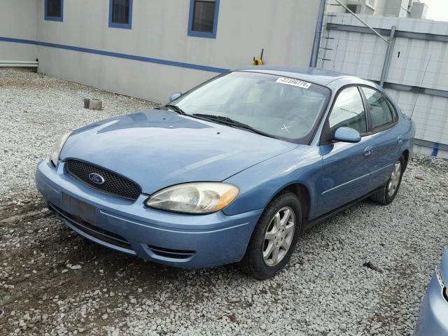 1FAFP56U37A206954 - 2007 FORD TAURUS SEL BLUE photo 2