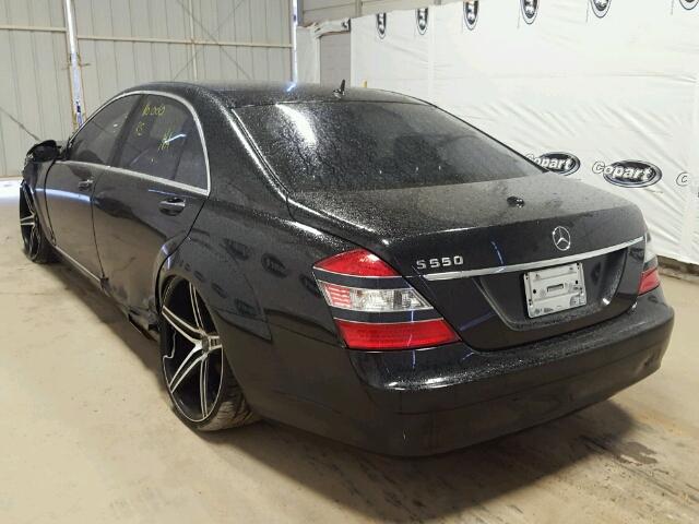 WDDNG71X67A035447 - 2007 MERCEDES-BENZ S 550 BLACK photo 3