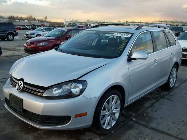 3VWPL7AJ8CM675843 - 2012 VOLKSWAGEN JETTA TDI SILVER photo 2