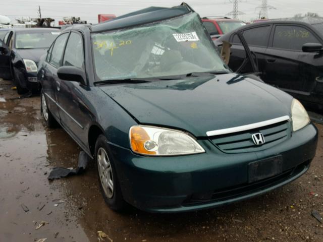 JHMES16581S011695 - 2001 HONDA CIVIC LX GREEN photo 1