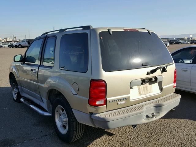 1FMYU60E22UB91837 - 2002 FORD EXPLORER S GOLD photo 3