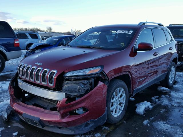 1C4PJMCS7GW153174 - 2016 JEEP CHEROKEE L RED photo 2