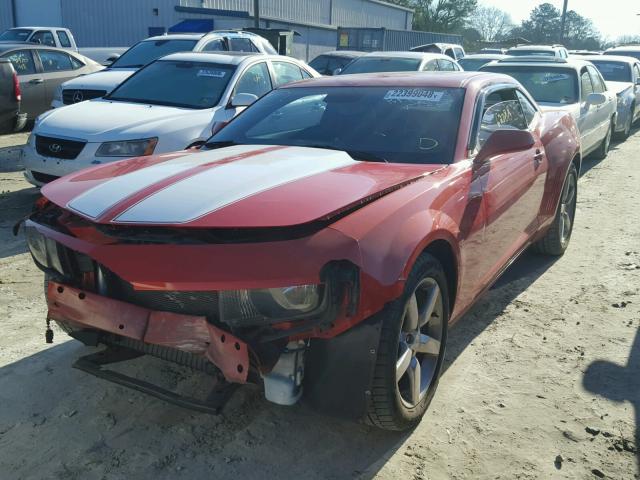 2G1FC1EV8A9172823 - 2010 CHEVROLET CAMARO LT RED photo 2