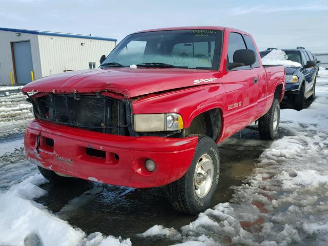 3B7HF13Z6XG104998 - 1999 DODGE RAM 1500 RED photo 2