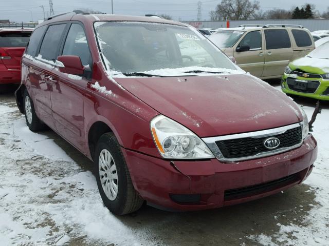 KNDMG4C77C6456446 - 2012 KIA SEDONA LX MAROON photo 1