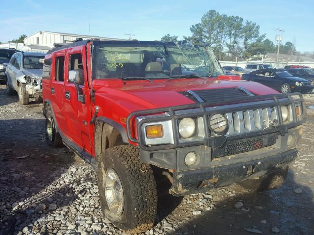 5GRGN23U74H113072 - 2004 HUMMER H2 RED photo 1