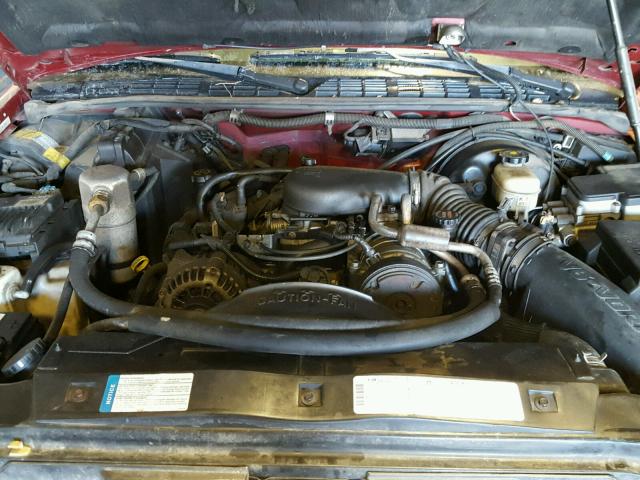 1GNDT13W2W2254702 - 1998 CHEVROLET BLAZER RED photo 7