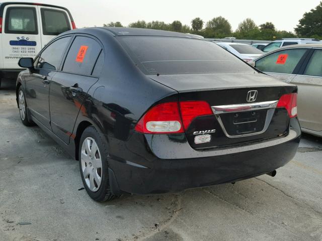 2HGFA1F50BH304297 - 2011 HONDA CIVIC LX BLACK photo 3