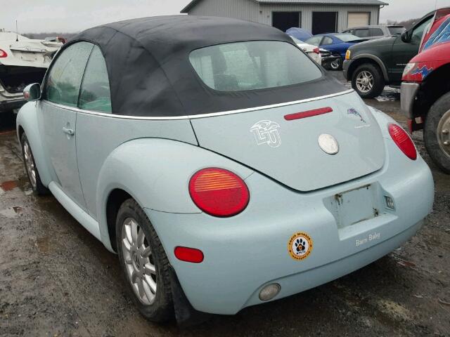 3VWCM31Y24M334487 - 2004 VOLKSWAGEN NEW BEETLE 蓝色 照片 3