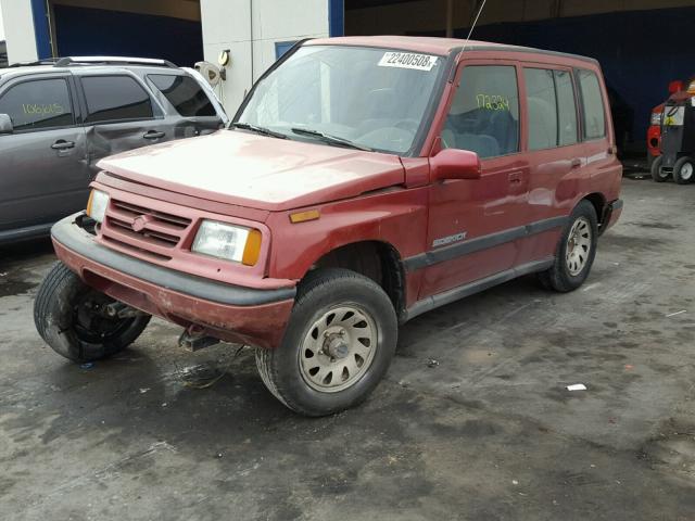 JS3TD03V7V4101434 - 1997 SUZUKI SIDEKICK J RED photo 2