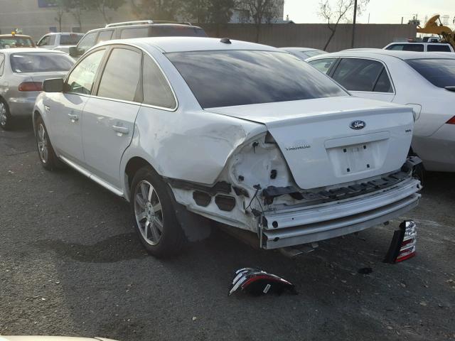 1FAHP24W58G167553 - 2008 FORD TAURUS SEL WHITE photo 3