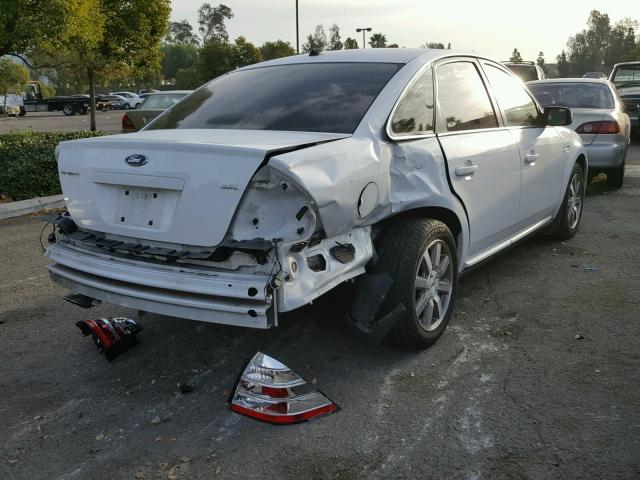 1FAHP24W58G167553 - 2008 FORD TAURUS SEL WHITE photo 4