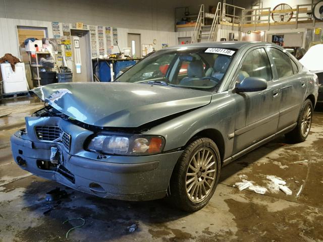 YV1RS58D222111589 - 2002 VOLVO S60 2.4T BLUE photo 2