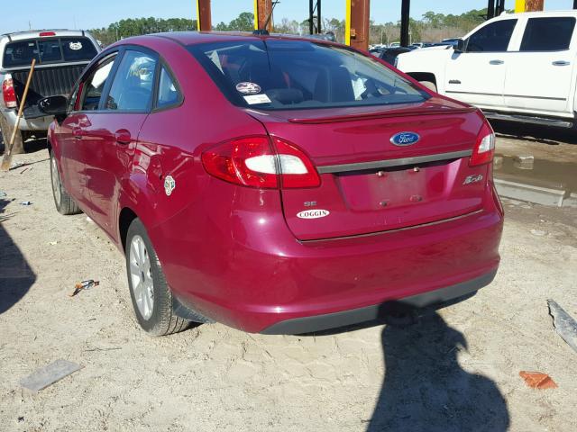 3FADP4BJ3BM153486 - 2011 FORD FIESTA SE MAROON photo 3