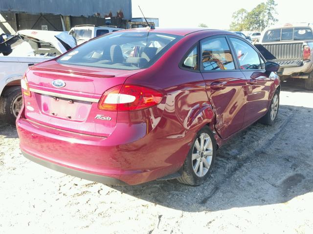 3FADP4BJ3BM153486 - 2011 FORD FIESTA SE MAROON photo 4