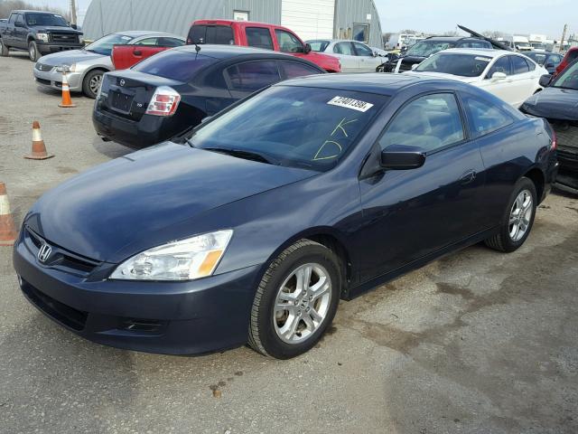 1HGCM72787A023889 - 2007 HONDA ACCORD EX BLUE photo 2