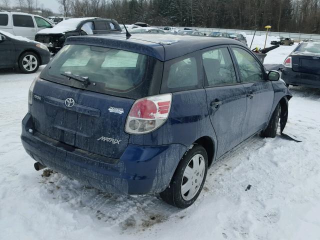 2T1KR32E87C631278 - 2007 TOYOTA MATRIX BLUE photo 4