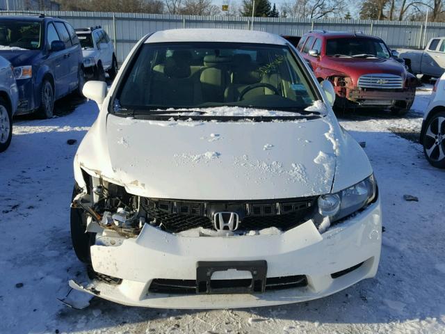 2HGFA1F5XAH584714 - 2010 HONDA CIVIC LX WHITE photo 9