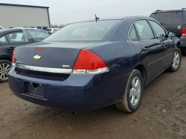 2G1WT58K279209706 - 2007 CHEVROLET IMPALA LT BLUE photo 4