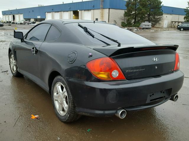 KMHHN65F13U087159 - 2003 HYUNDAI TIBURON GT BLACK photo 3