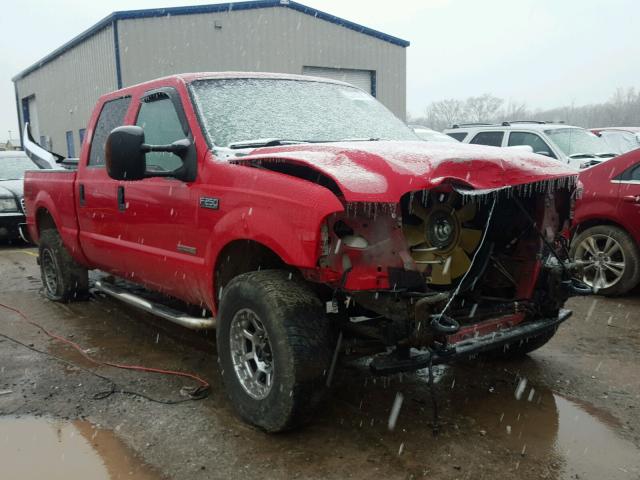 1FTNW21P94EB09433 - 2004 FORD F250 SUPER RED photo 1