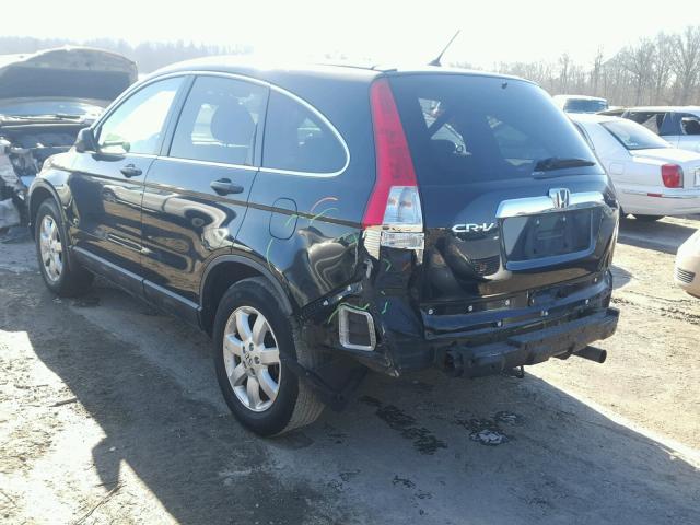 5J6RE48519L066336 - 2009 HONDA CR-V EX BLACK photo 3