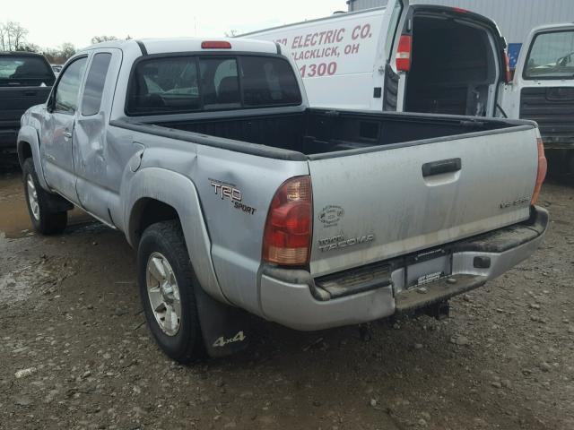 5TEUU42N27Z375758 - 2007 TOYOTA TACOMA ACC SILVER photo 3