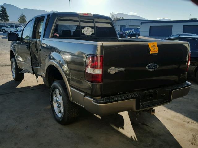 1FTPW14575KC63445 - 2005 FORD F150 SUPER CHARCOAL photo 3