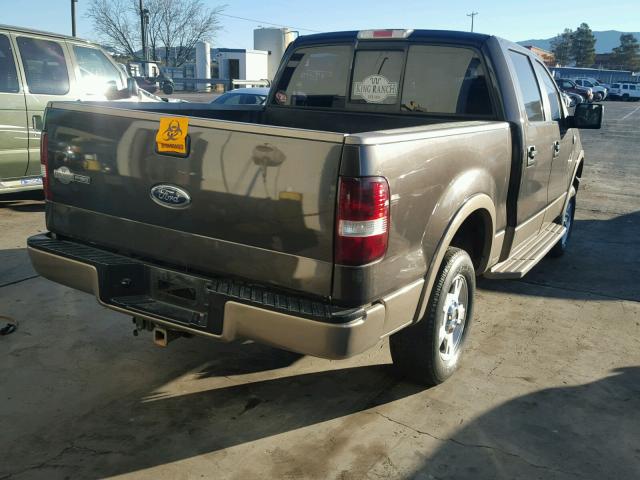 1FTPW14575KC63445 - 2005 FORD F150 SUPER CHARCOAL photo 4