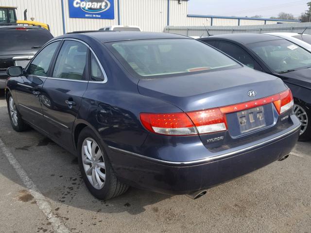 KMHFC46F46A115350 - 2006 HYUNDAI AZERA SE BLUE photo 3