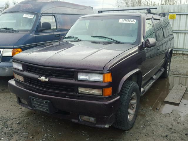 1GBFK16R0VJ359189 - 1997 CHEVROLET SUBURBAN K PURPLE photo 2