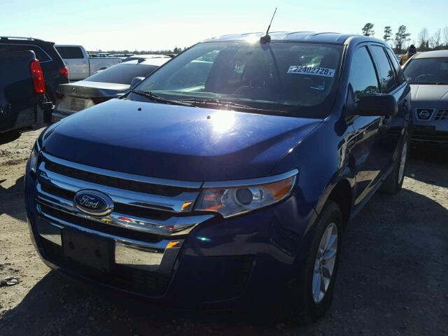 2FMDK3GC7DBE33070 - 2013 FORD EDGE SE BLUE photo 2