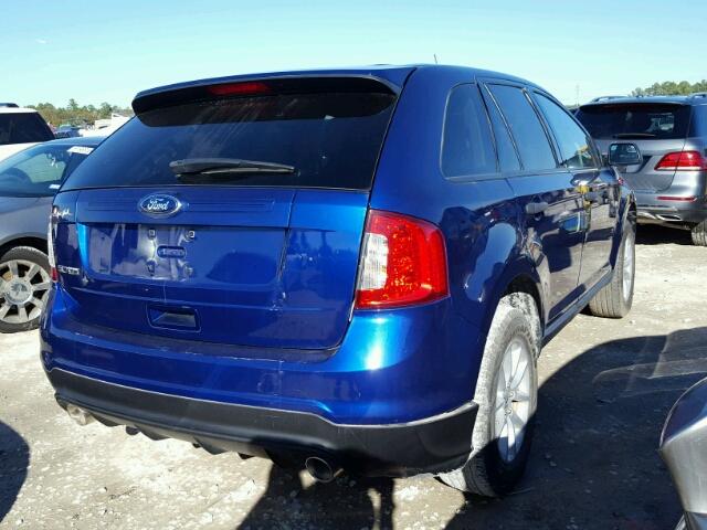 2FMDK3GC7DBE33070 - 2013 FORD EDGE SE BLUE photo 4