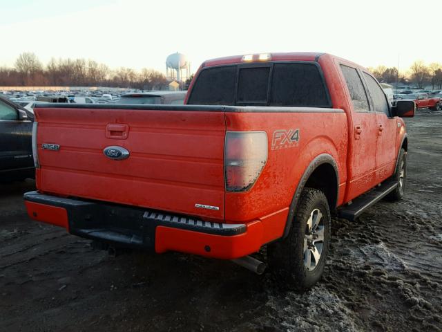 1FTFW1EF4EFD10202 - 2014 FORD F150 SUPER RED photo 4