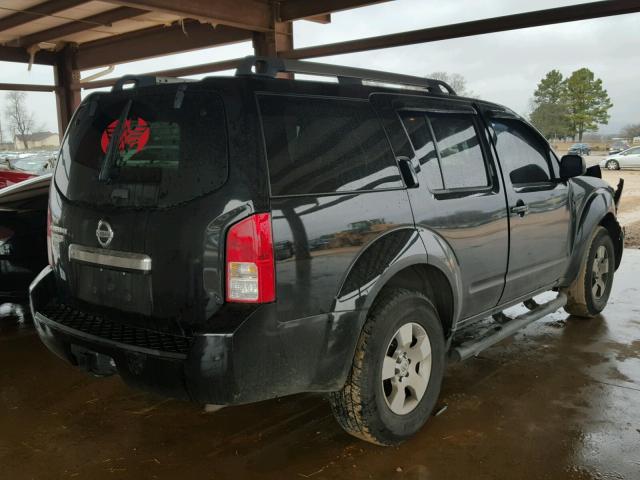 5N1AR1NN4CC636939 - 2012 NISSAN PATHFINDER BLACK photo 4