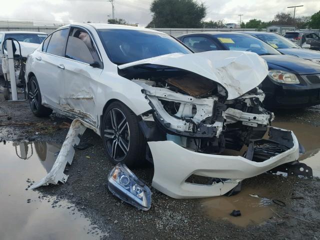 1HGCR2F14HA215855 - 2017 HONDA ACCORD SPO WHITE photo 1