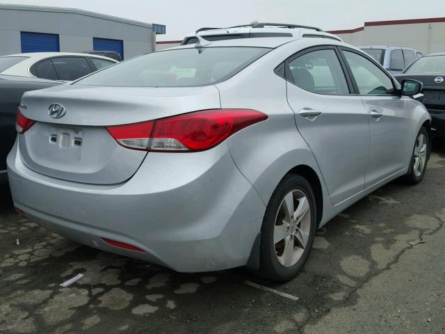 KMHDH4AEXCU440103 - 2012 HYUNDAI ELANTRA GL SILVER photo 4