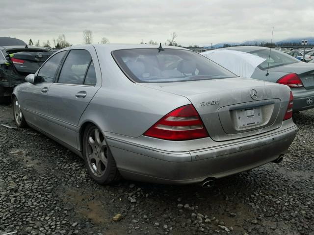WDBNG78J52A226294 - 2002 MERCEDES-BENZ S 600 SILVER photo 3