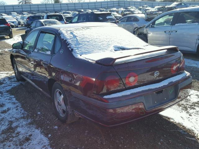 2G1WH55K019365613 - 2001 CHEVROLET IMPALA LS MAROON photo 3