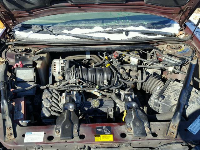 2G1WH55K019365613 - 2001 CHEVROLET IMPALA LS MAROON photo 7