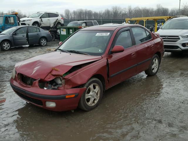 KMHDN45DX3U648587 - 2003 HYUNDAI ELANTRA GL BURGUNDY photo 2