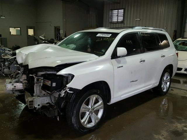 JTEDK3EH2A2164976 - 2010 TOYOTA HIGHLANDER WHITE photo 2