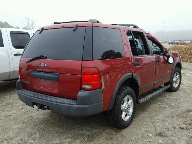 1FMZU72K14UB08219 - 2004 FORD EXPLORER X RED photo 4