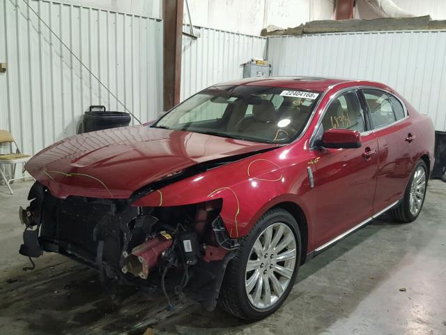 1LNHL9ER0BG600724 - 2011 LINCOLN MKS RED photo 2