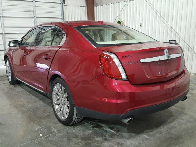 1LNHL9ER0BG600724 - 2011 LINCOLN MKS RED photo 3