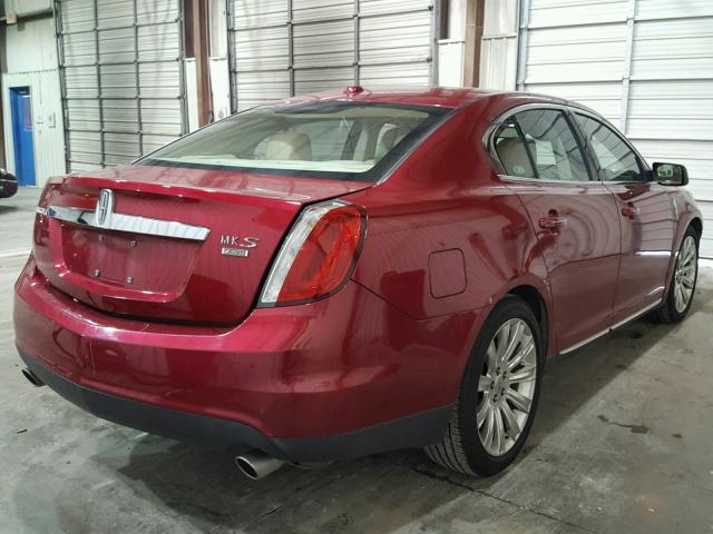 1LNHL9ER0BG600724 - 2011 LINCOLN MKS RED photo 4