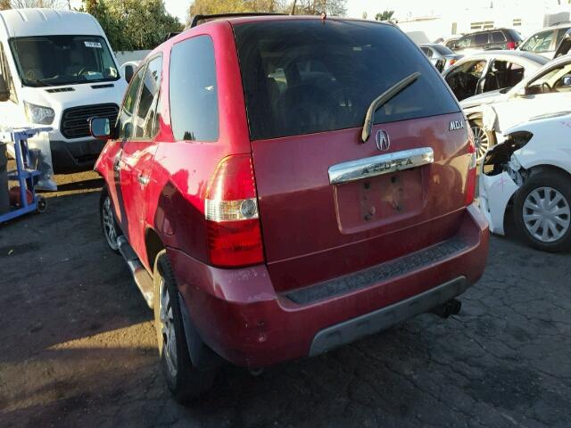 2HNYD18823H551354 - 2003 ACURA MDX TOURIN RED photo 3