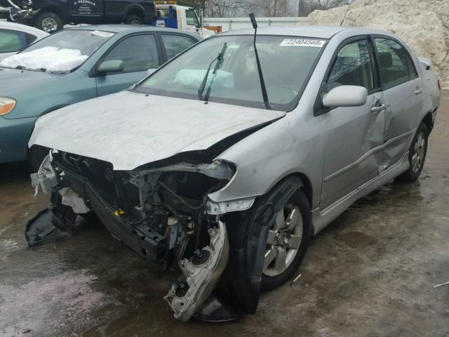 2T1BR32E15C442081 - 2005 TOYOTA COROLLA CE SILVER photo 2