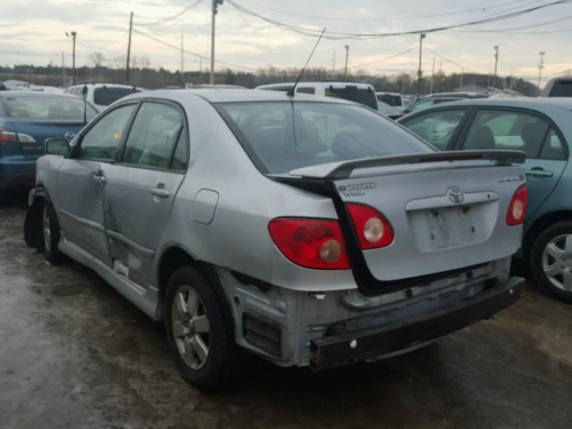 2T1BR32E15C442081 - 2005 TOYOTA COROLLA CE SILVER photo 3