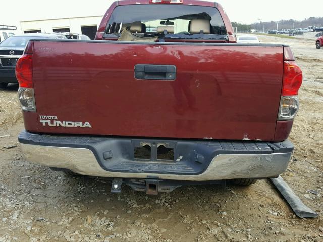 5TFRU54109X017980 - 2009 TOYOTA TUNDRA DOU BURGUNDY photo 6